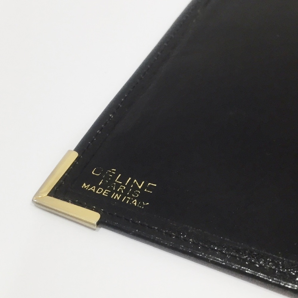 Celine carriage logo black leather large vintage bifold wallet - Picture 10 of 11